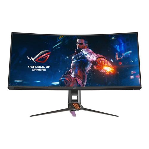 ASUS ROG SWIFT PG35VQ - Écran LED - jeux - incurvé - 35" - 3440 x 1440 UWQHD @ 200 Hz - VA - 1000 cd/m² - 2500:1 - HDR10 - 4 ms - HDMI, DisplayPort - armure en titane, cuivre plasma