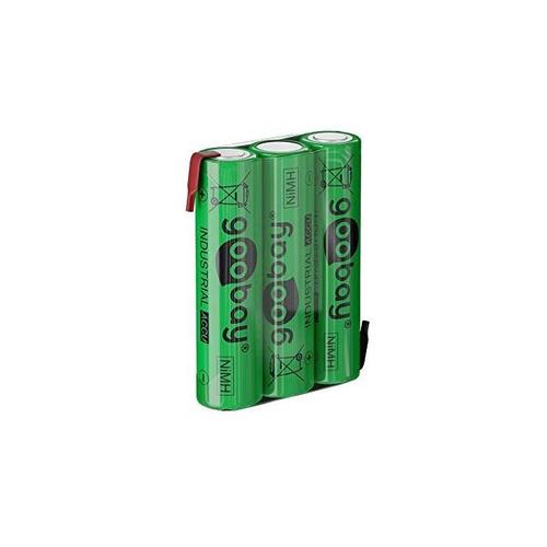 Goobay Pack 3 Accus AAA (Micro) 800 mAh Green Cooses à Souder en (Z) NiMH 3.6 V