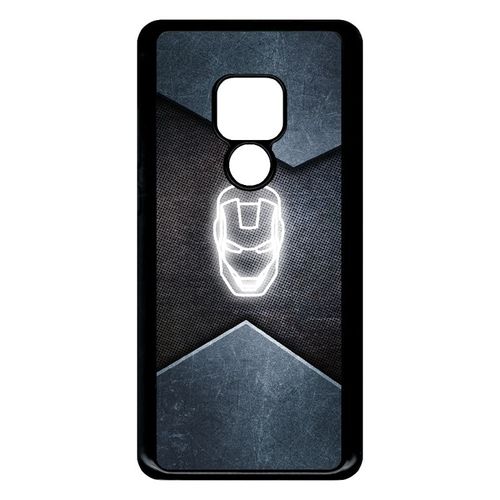 Coque Pour Smartphone - Superhero Iron The Man - Compatible Avec Huawei Mate 20 - Plastique - Bord Noir