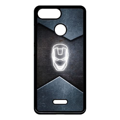 Coque Pour Smartphone - Superhero Iron The Man - Compatible Avec Xiaomi Redmi 6 - Plastique - Bord Noir