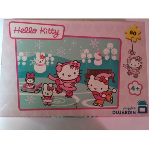 Puzzle Hello Kitty Sur La Glace De L'hiver 60 Pièces