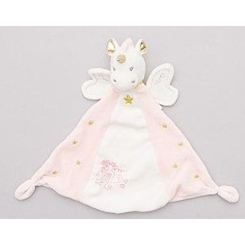 Doudou Licorne Mouchoir Rose Blanc Simba Toys Benelux Kiabi Peluche Jouet Bebe Naissance Petite Fille Blankie Unicorn