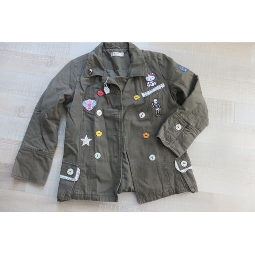 Veste Kaki Customisée Fille 12 Ans