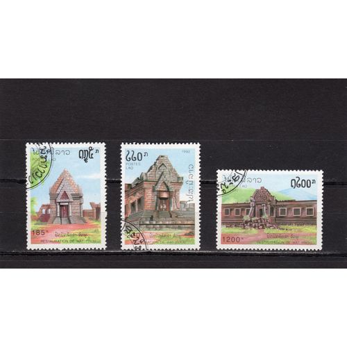 Timbres-Poste Du Laos (Restauration De Wat Phou)