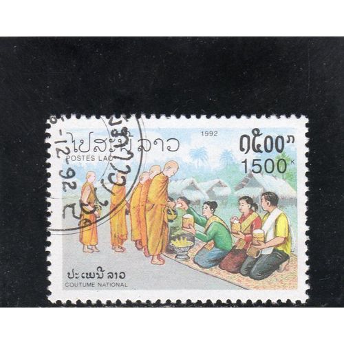 Timbre-Poste Du Laos (Coutume Nationale)