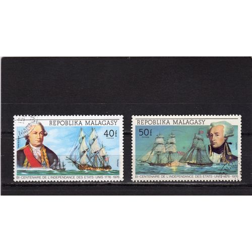 Timbres-Poste De Madagascar (Bicentenaire De LIndépendance Des Etats-Unis)