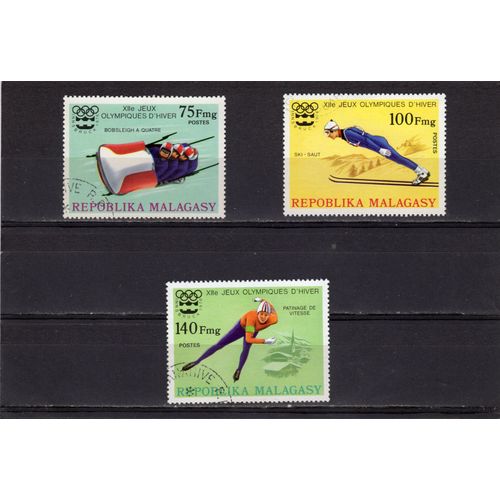 Timbres-Poste De Madagascar (Jeux Olympiques DHiver À Innsbruck)