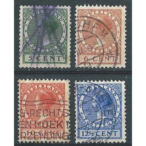 La Reine Wilhelmina-Type « Veth » Pays Bas 1926. 5, 6, 10 Et 12 1/2 Cent