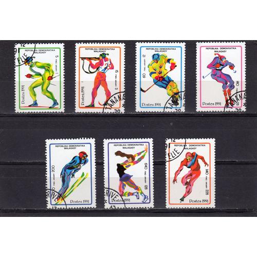 Timbres-Poste De Madagascar (Jeux Olympiques DHiver 1992 À Albertville)