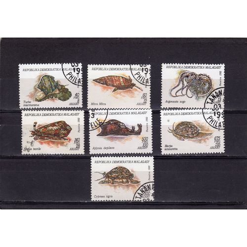 Timbres-Poste De Madagascar (Mollusques)