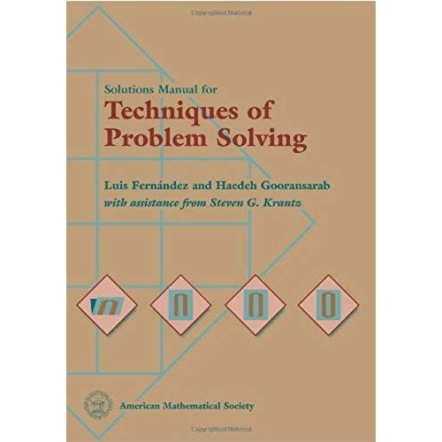 Solution Manual For Techniques Of Problem Solving
