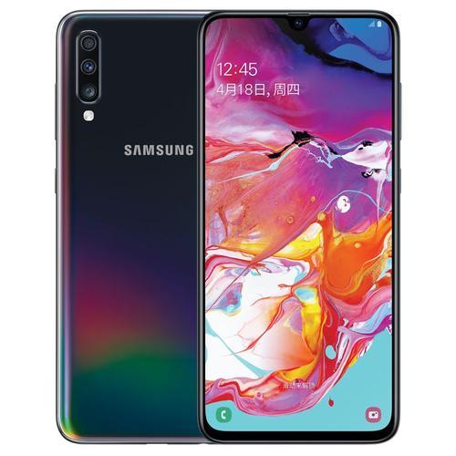 Samsung Galaxy A70 A7050 6,7 "Smartphone 6+128G Snapdragon 675 Octa Core 20: 9 ecran de perte d'eau NFC CellPhone Noir laser