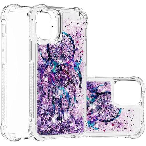 Coques Housse Pour Xiaomi Redmi 9t Flottant Liquide Étui Brillante Cristal Sables Mouvant Gel Silicone Bumper Coque Case Cover Attrapeur De Rêves