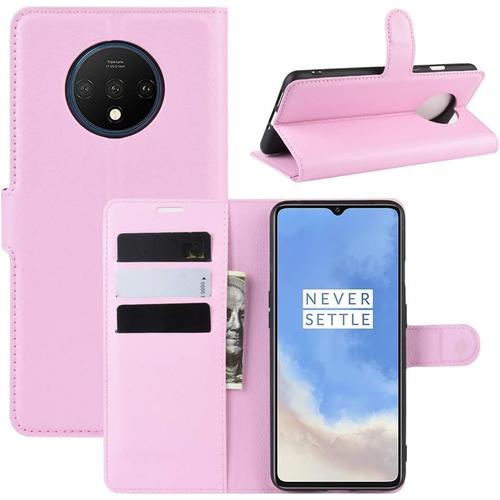 Coque Pour Oneplus 7tpu Cuir+Tpu Coquille Fente Pour Carte Fonction Stand Fermeture Magnétique Etui Pour Téléphone Portable Pour Oneplus 7t Poudre