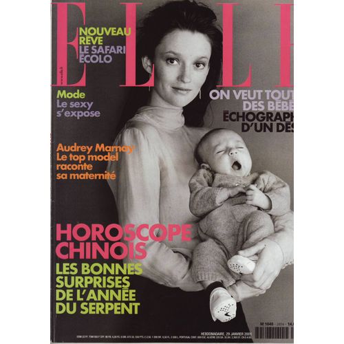 Elle / 29-01-2001 N°2874 : Audrey Marnay (6p) - Angie Everheart By Bettina Rheims (8p)