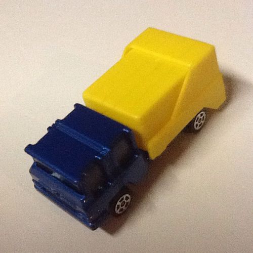 Corgie Juniors Camion Poubelles Bleu Et Jaune 1/100