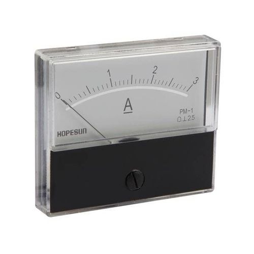 Ampèremètre analogique de tableau 3A cc / 70 x 60mm