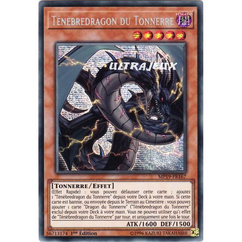 Yu-Gi-Oh! - Mp19-Fr167 - Ténèbredragon Du Tonnerre - Prismatic Secret Rare