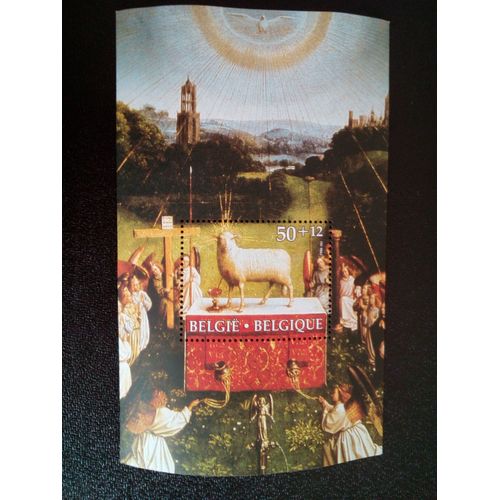Timbre Belgique Yt Bf 62 Autels De Gand - Agneau 1986 ( 30812 )