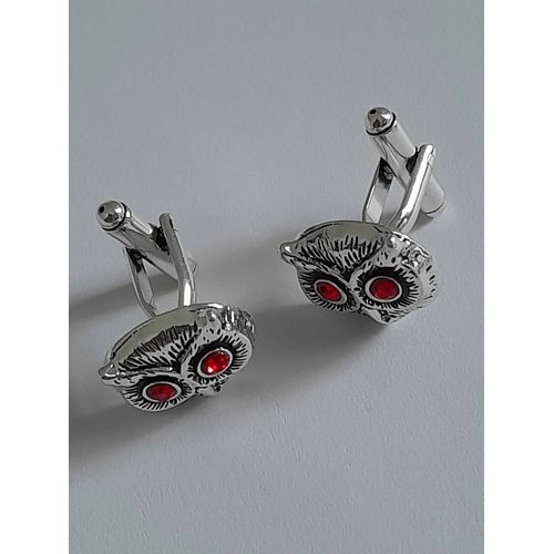 Boutons De Manchettes Carré Avec Incrustations De Couleurs Dorée Et Rouge Pour De L'élégance Et De L'originalité...