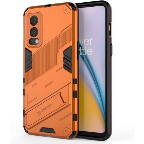 Coque Oneplus Nord 2 5g,Cover Pare Chocs En Tpu Souple Antichoc De Qualité Militaire Avec Support Robuste Etui Coque Pour Oneplus Nord 2 5g -Orange