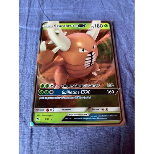 Carte Pokémon Destinées Occultes Sl 11,5 - Scarabrute Gx 6/68