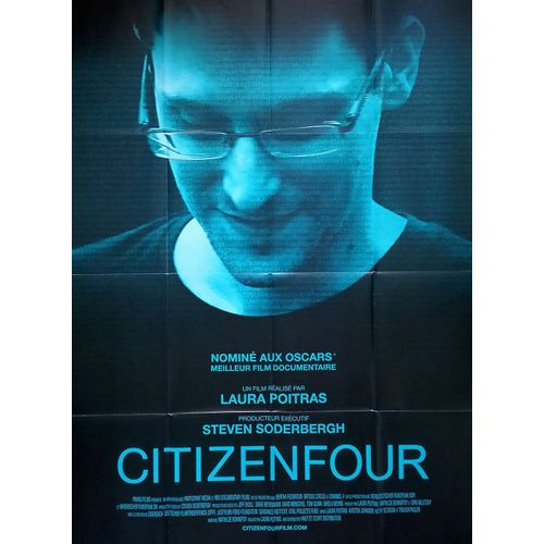 Citizenfour - Véritable Affiche De Cinéma Pliée - Format 120x160 Cm - De Laura Poitras Avec Julian Assange, Jeremy Scahill - 2015