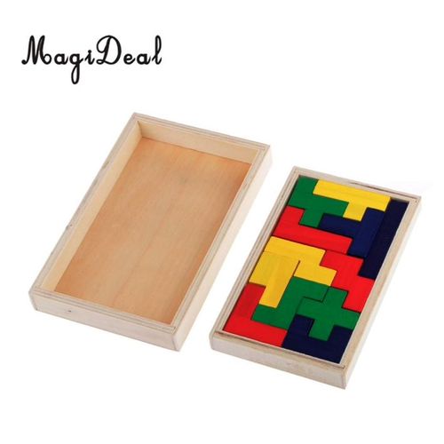 Magideal 1 Set 12 Pièces En Bois Pentomino Puzzle