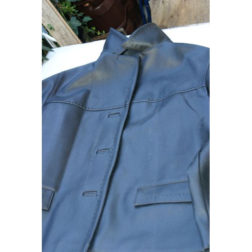 Blouson Cuir Noir (Style Pompier)
