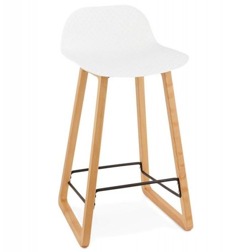 Tabouret De Bar "Sliven" 86cm Blanc & Naturel
