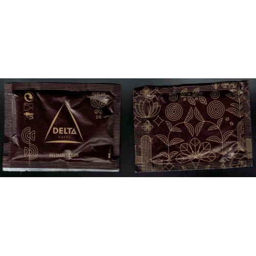 Portugal Sachet Sucre Sugar Bag Delta Cafés Couleur Marron 3/6