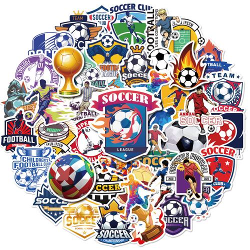 100 pièces d'autocollants de football anglais enfants football coupe du monde européenne événement fan club autocollants A18
