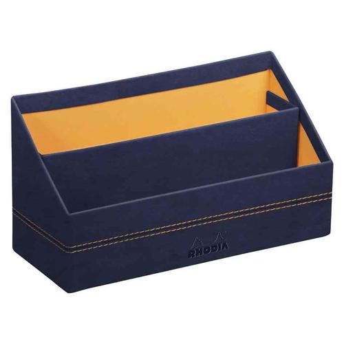 Rhodia Porte-Courrier, En Simili Cuir, Bleu Nuit