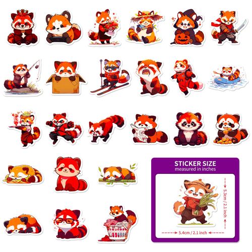 100 Dessin Animé Panda Rouge Dessin Animé Panda Rouge Autocollants Nouveaux Animaux Mignons Panda Rouge Panda Rouge Dessin Animé Autocollants A7262