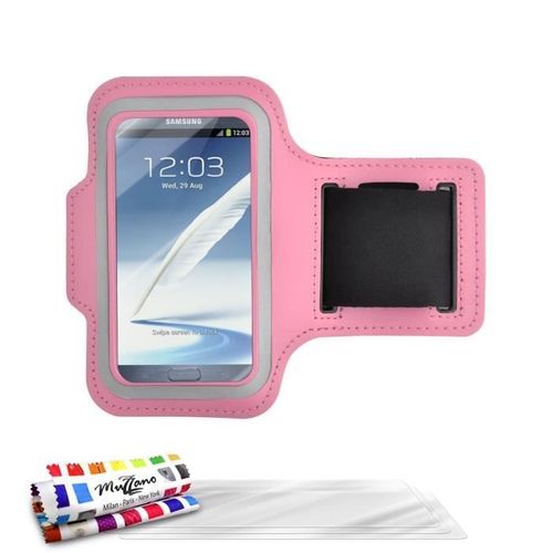 Brassard De Sport Rose Etanche Pour Samsung Galaxy Note 3 + 3 Films