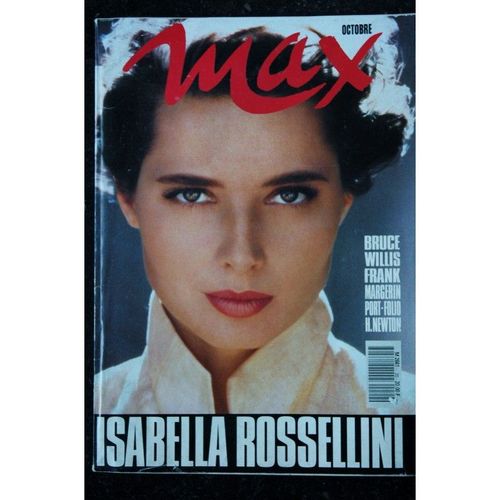 Max 020 Octobre 1990 Isabelle Rossellini Frank Margerin Rosie Patrick Bruel Nicolas Cage Helmut Newton Dianne Brill