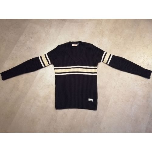 Pull Noir Col V Taille 34/36