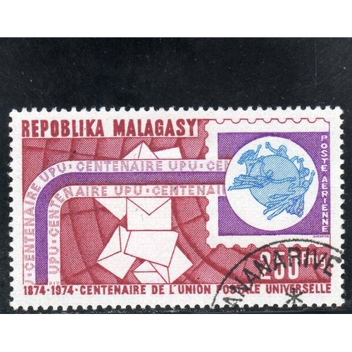 Timbre De Poste Aérienne De Madagascar (Centenaire De LUnion Postale Universelle)