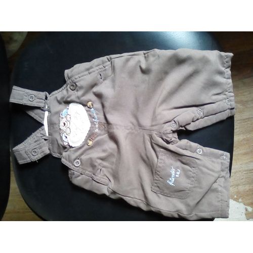 Salopette Marron Hivers Garcon Naissance Pressions Jambes
