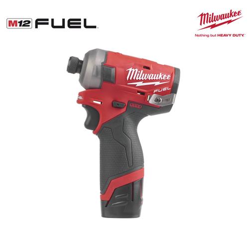 Visseuse à choc silencieuse MILWAUKEE FUEL M12 FQID-202X - 2 batteries 12V 2.0 Ah - chargeur 4933464973