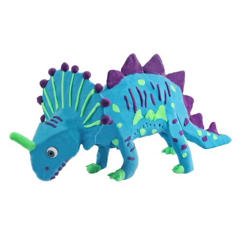 Créer Avec Clay Dinosaures Construire Un Dinosaure Avec Les Figures De Pâte À Modeler@Pao3466