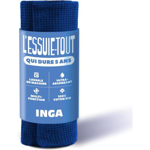 Bleu Bleu Bleu - 5 X Essuie-Tout Réutilisables Lavables - Double-Face - Absorbant et Séchant - Fabriqué en Europe - Passez à