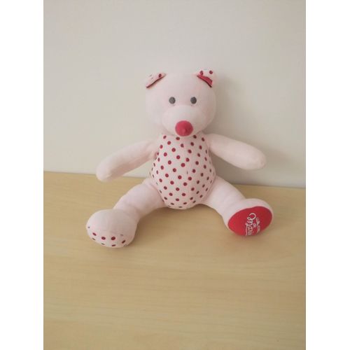 doudou peluche ours rose un amour de marèse