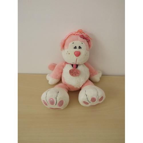 Peluche Chat Rose Blanc Keel Toys