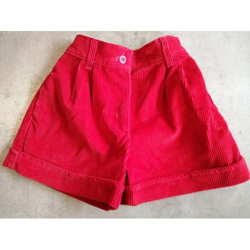 Short Velours 5 Ans Rouge Z