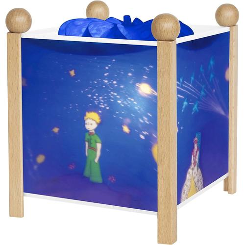 Marron - Le Petit Prince. St Exupéry - Veilleuse - Lanterne Magique - Idéal Cadeau Enfant - Dessin Animé - Lumière Rassurante - Couleur Bois Naturel - Ampoule 12v 10w Inclue - Prise Elec. Uk