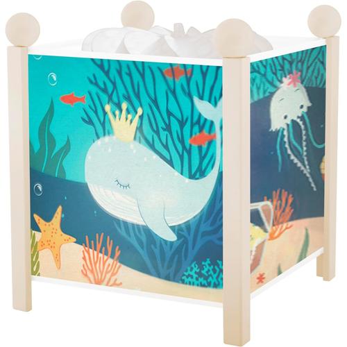 Ocean - L'océan - Veilleuse - Lanterne Magique - Idéal Cadeau Enfant - Dessin Animé - Lumière Rassurante - Couleur Bois Blanc - Ampoule 12v 10w Inclue - Prise Elec. Eu