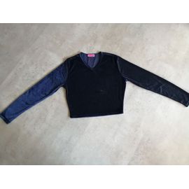 Top Velours Bleu Nuit Manches Longues Taille 14/16 Ans Jennyfer