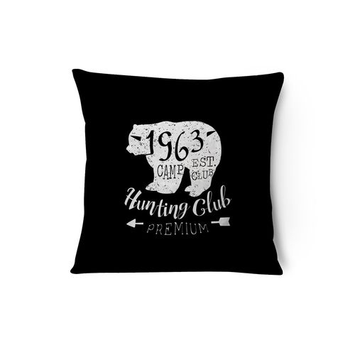 Housse De Coussin En Velours Ours Forest - L. 43 X L. 43 Cm - Noir