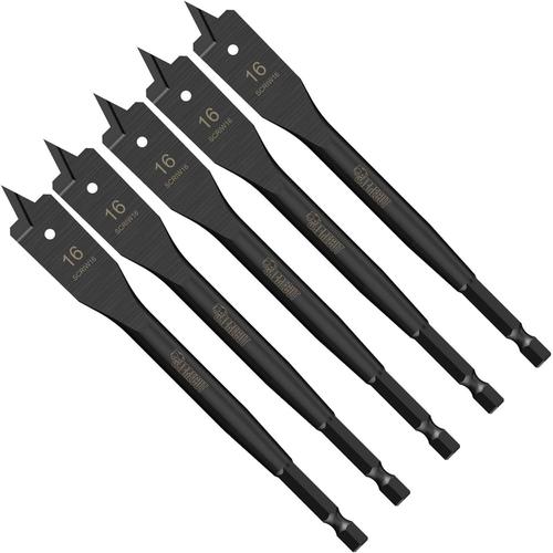 SCRIW16_5 Lot de 5 forets plats à bois 16 mm x 152 mm compatibles avec Bosch Dewalt Makita Milwaukee et beaucoup d'autres